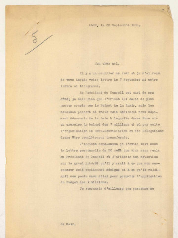 1er septembre 1922-21 juillet 1933.