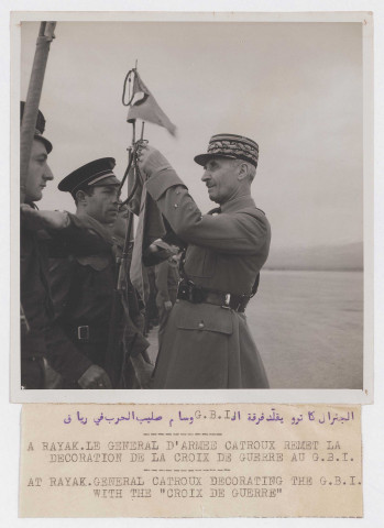 Rayak - Remise de décoration au Groupe de bombardement n°I