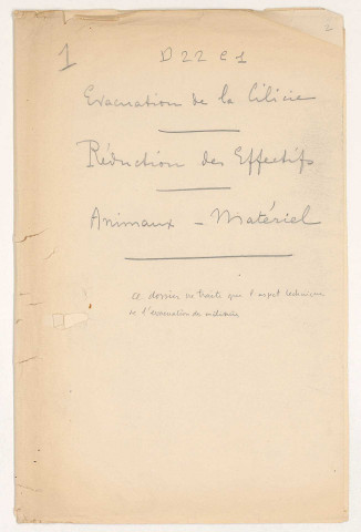 Évacuation de la Cilicie, réduction de l'Armée du Levant.