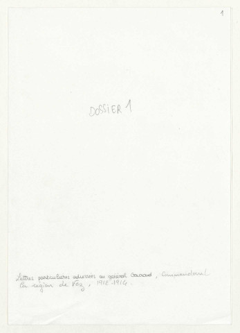 Correspondance particulière, photographies.