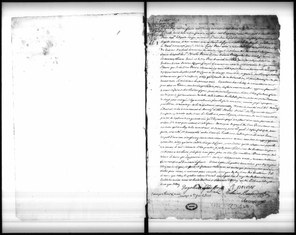 Actes de chancellerie (février 1697-avril 1713).
Etat des livraisons des magasins du roi (1670-1677).