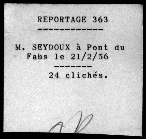 M. Seydoux à Pont du Fahs.