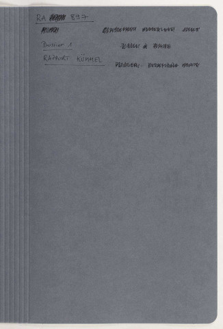 209SUP/897 - Documentation du BCR : rapport Kümmel