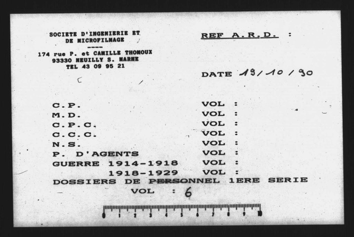 Beauval - Belleville.
Cote du document original : 266QO/6.
Microfilm réalisé en 1990.