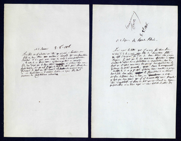 Haut-Rhin, Bas-Rhin (correspondance).