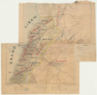 Cartes géographiques héliogravées imprimées dressées par l'armée française du Levant, au verso d'anciennes cartes réutilisées [3 cartes roulées dans un étui].