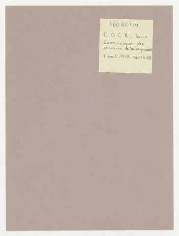 Sous-commission des matériaux et des baraquements