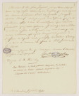 Lettre signée de Joachim Murat, roi de Naples, à Julien Bessières, commissaire impérial à Corfou, qu'il invite notamment à continuer de l'informer des affaires du pacha de Janina et de la Morée (Naples, 3 mai 1809).