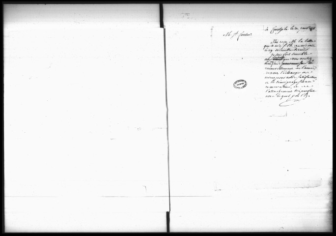 Correspondance avec le poste d'Alep : Petro de Perdriau, consul, puis Nicolas-Alexandre Ame, nommé consul le 28 janvier 1779 (1778-juin 1779).