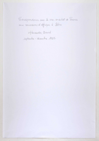 Septembre 1825-avril 1828 : Alexandre Deval, vice-consul.