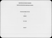 Tableau des arrivages des pèlerins dans les ports de Djeddah et Yambo (1875-1888) ; tableau des départs (1875-1881).