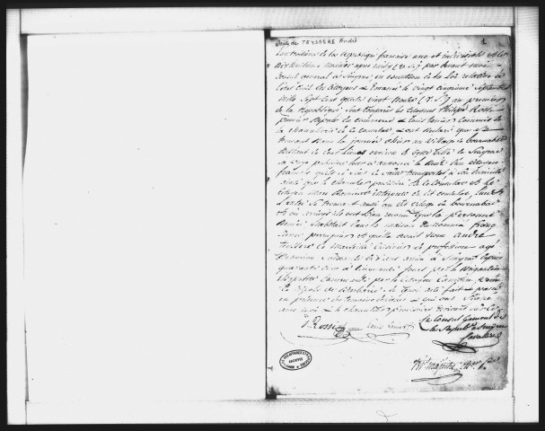 Actes de l'état civil (messidor an III-fructidor an VI).