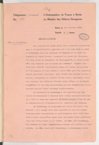 Octobre-14 novembre 1934.