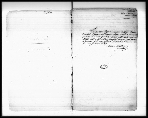 Actes de l'état civil.