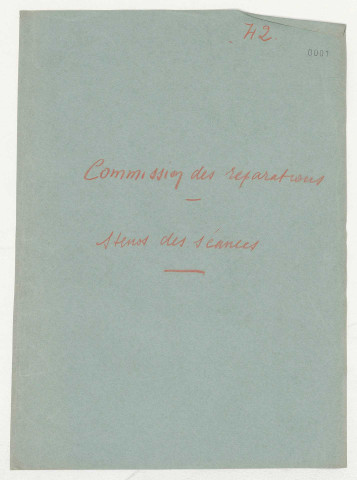 Sténographies des séances