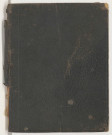 Administrateur du cercle de l'Indénié : carnet de notes ethnographiques et linguistiques sur l'Afrique centrale (bassin septentrional du Congo et bassin méridional du Tchad), de notes historiques et bibliographiques autres, de minutes de lettres de Clozel, de modèles d'actes administratifs (dos partiellement détaché).