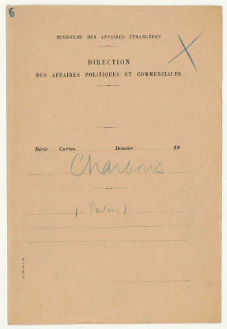 Conditions à imposer à l'Allemagne