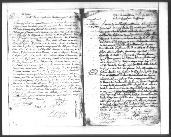 Actes de l'état civil (ventôse an XI-décembre 1806).