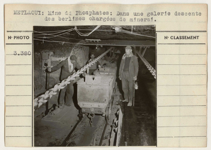 Travaux publics : ressources minières, mines de salines, fer, plomb et phosphates.