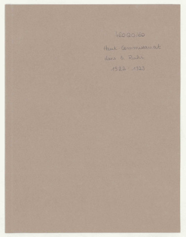 Haut-Commissariat de la République Française dans les provinces de la Ruhr