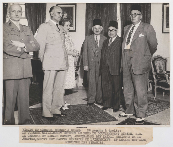 Visite du général Beynet à Damas et Dimane