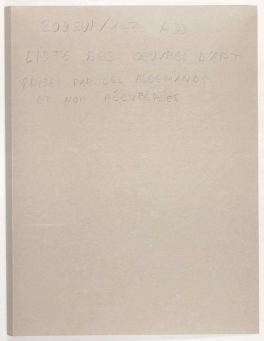 209SUP/147 - Dossiers A98-A99