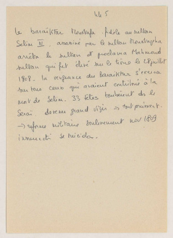 Lettre signée de Joachim Napoléon [Murat] à Bessières, commissaire impérial à Corfou (Naples, 6 janvier 1809).