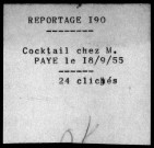 Cocktail chez M. Paye.