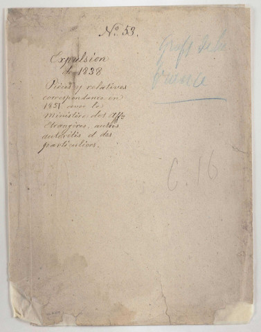 Dossiers n°53 à 58.