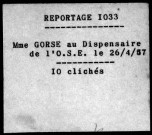 Mme Gorse au dispensaire de l'O.S.E.