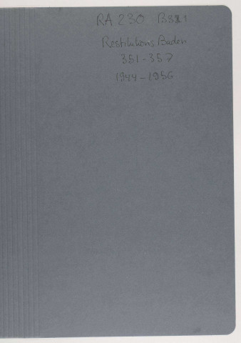 209SUP/230 - 209/SUP/230 - Dossiers B31-B32 - BIA 351 à 358