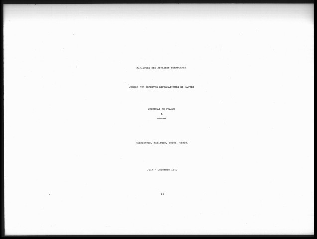 Actes de l'état civil (juin-décembre 1842).