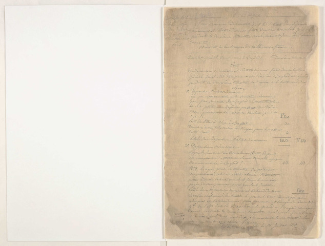 Correspondance adressée au ministère des Affaires étrangères, division des fonds et de la comptabilité (juillet 1811-juillet 1816).