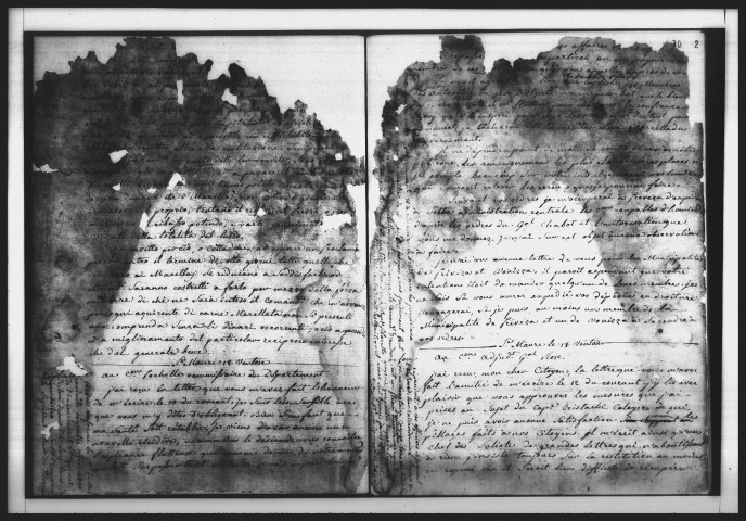 Minutier de la correspondance du commissaire départemental français à Preveza, Sainte-Maure et Vonitza (18 ventôse-14 messidor an VI).