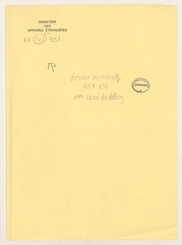 209SUP/241 - Dossiers B51-B52 - BIA 838 à 930