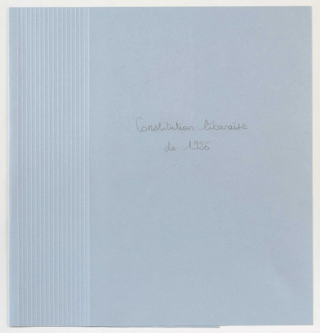 Liban- Constitution de mai 1926