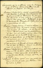 1/11-Pièces relatives à la dernière guerre entre la Russie et la Turquie (1790-1791). Traité d'alliance entre la Prusse et la Porte (1790).
1/12-Lettres de compliments réciproques des roi et reine de Danemark, roi, prince et princesse royale de Suède sur le projet de mariage du prince Gustave de Suède et de la princesse Sophie-Magdeleine de Danemark (1751).
1/13-Mémoires et plaintes du ministère français contre les gazetiers d'Altona, réponse du ministère danois, avec différentes pièces relatives à cet objet (1757-1759).
1/14-Mémoires, lettres et notes relatifs au cérémonial de la cour de Danemark et de quelques autres cours, recueillis par Monsieur Ogier d'Ivry (1702-1766).
1/15-Extraits de lettres de Monsieur de Plelo sur plusieurs points de cérémonial (1730-1732).