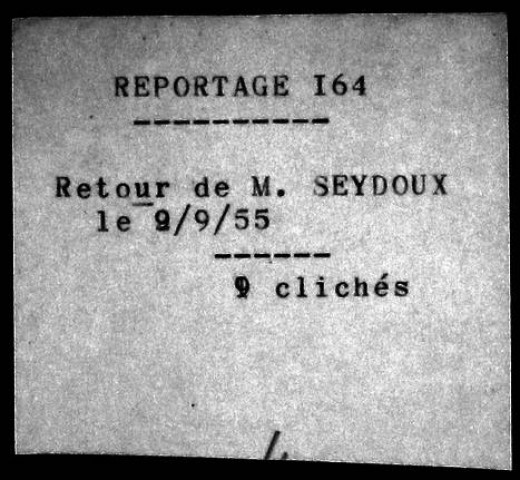 Retour de M. Seydoux.