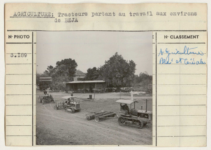 Agriculture: céréales et blés; conservation des sols et forêts, érosion.