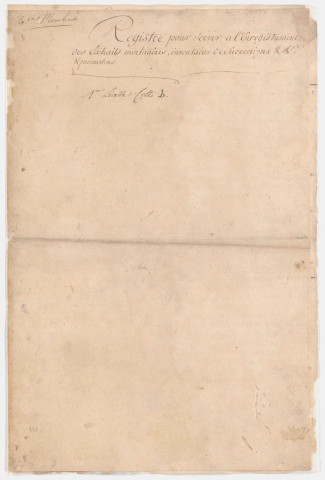 Enregistrement des extraits mortuaires, inventaires de successions et procurations (exercice Plombard, 1 page).