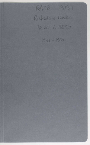 209SUP/281 - 209SUP/281 - Dossiers B131-B132 - BIA 3480 à 3547