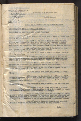 1er novembre-31 décembre 1942 (vol. IX).