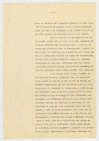 Liban- Réforme électorale et statut organique.