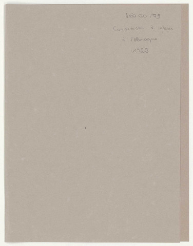 Conditions à imposer à l'Allemagne