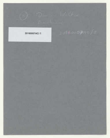 20160007AC/8 - Dossier de documentation relatif aux achats effectués par Walter Bornheim durant l'occupation auprès de particuliers.