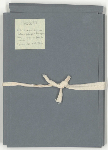 Comptes rendus de fin de journée (janvier 1923-avril 1923)