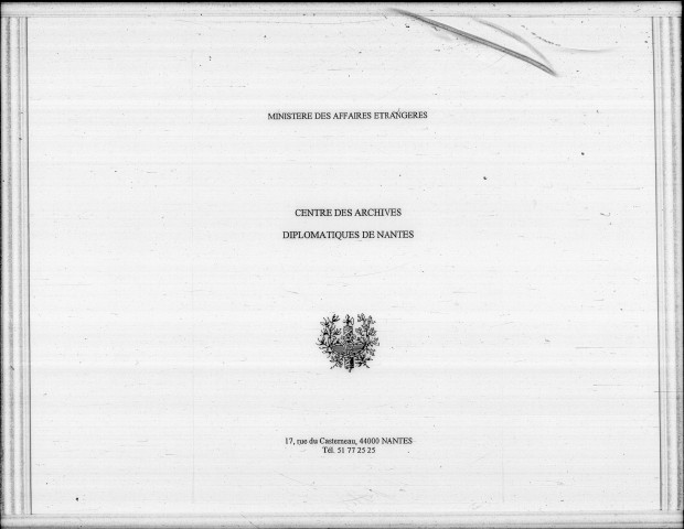 Registre d'immatriculation.