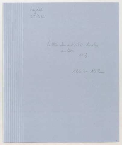 Correspondance reçue des autorités locales.