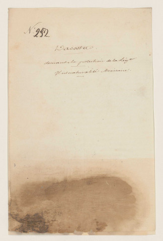 Dossiers n°252 à 269.