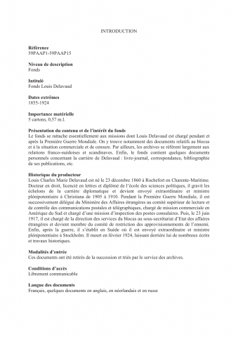 FR MAE 59PAAP, Papiers Delavaud